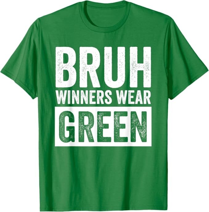 Green Field Day Team Spirit Bruh Winners Wear Green T-Shirt