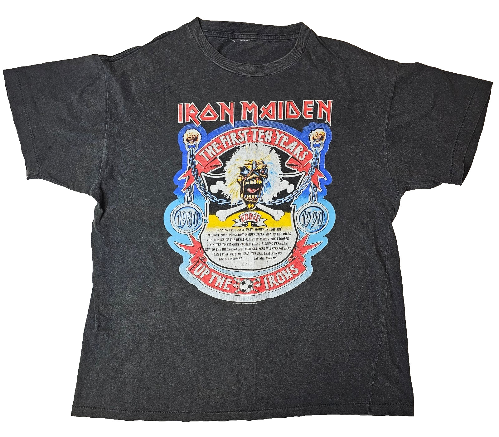 Iron Maiden Vintage T-Shirt The First Ten Years XL 1990
