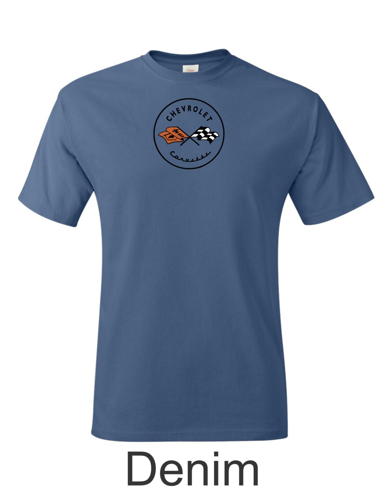 Color C1 Corvette emblem Printed on Men’s Shirt. FREE SHIPPING !!!