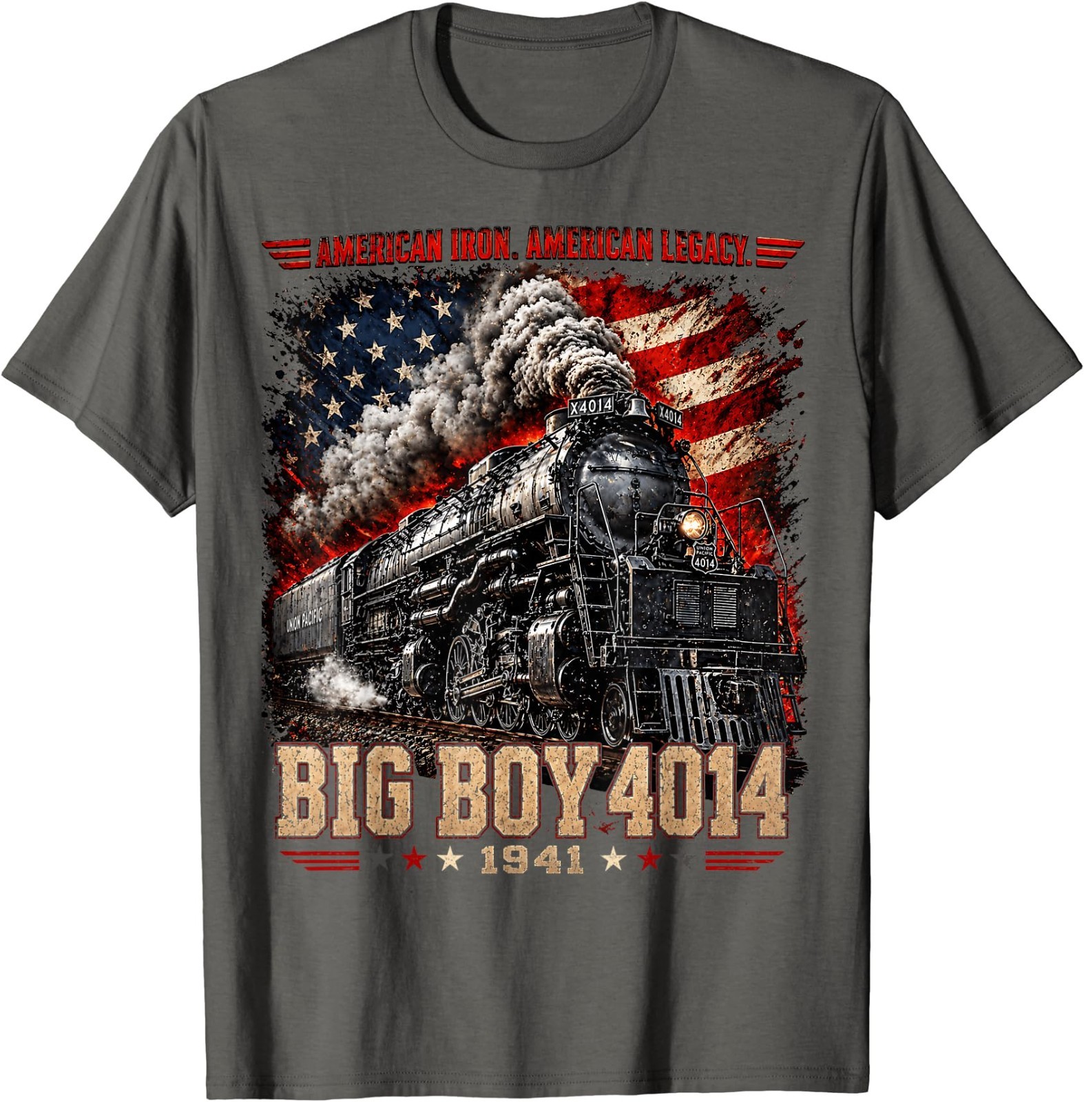 Big Boy 4014 Vintage Steam Locomotive Railroad Train Engine T-Shirt