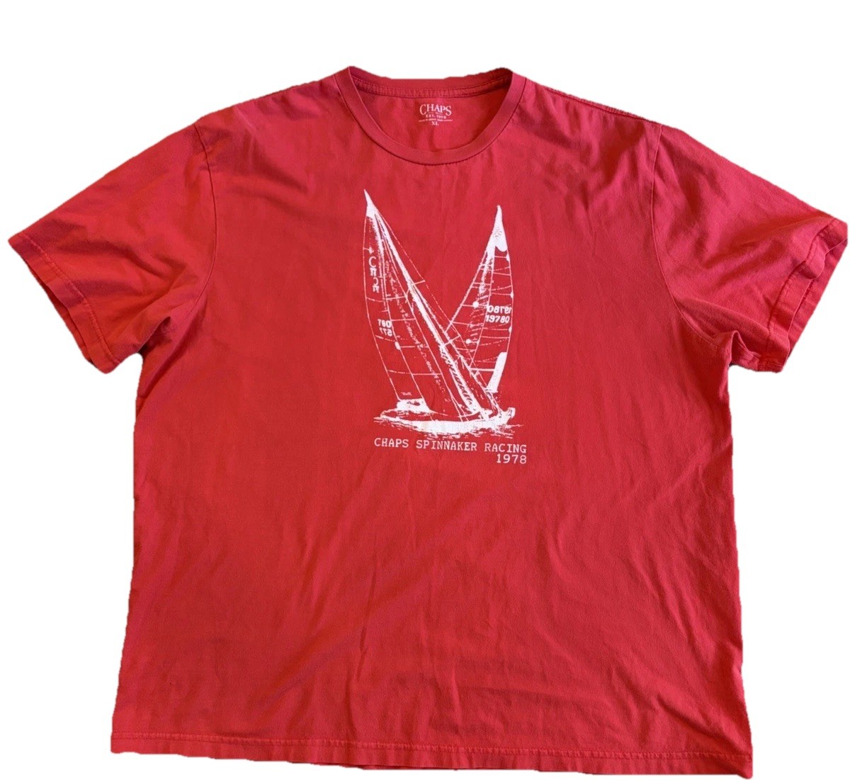 Red Chaps Spinnaker Racing 1978 T Shirt Men’s XL 90s Streetwear Y2K style