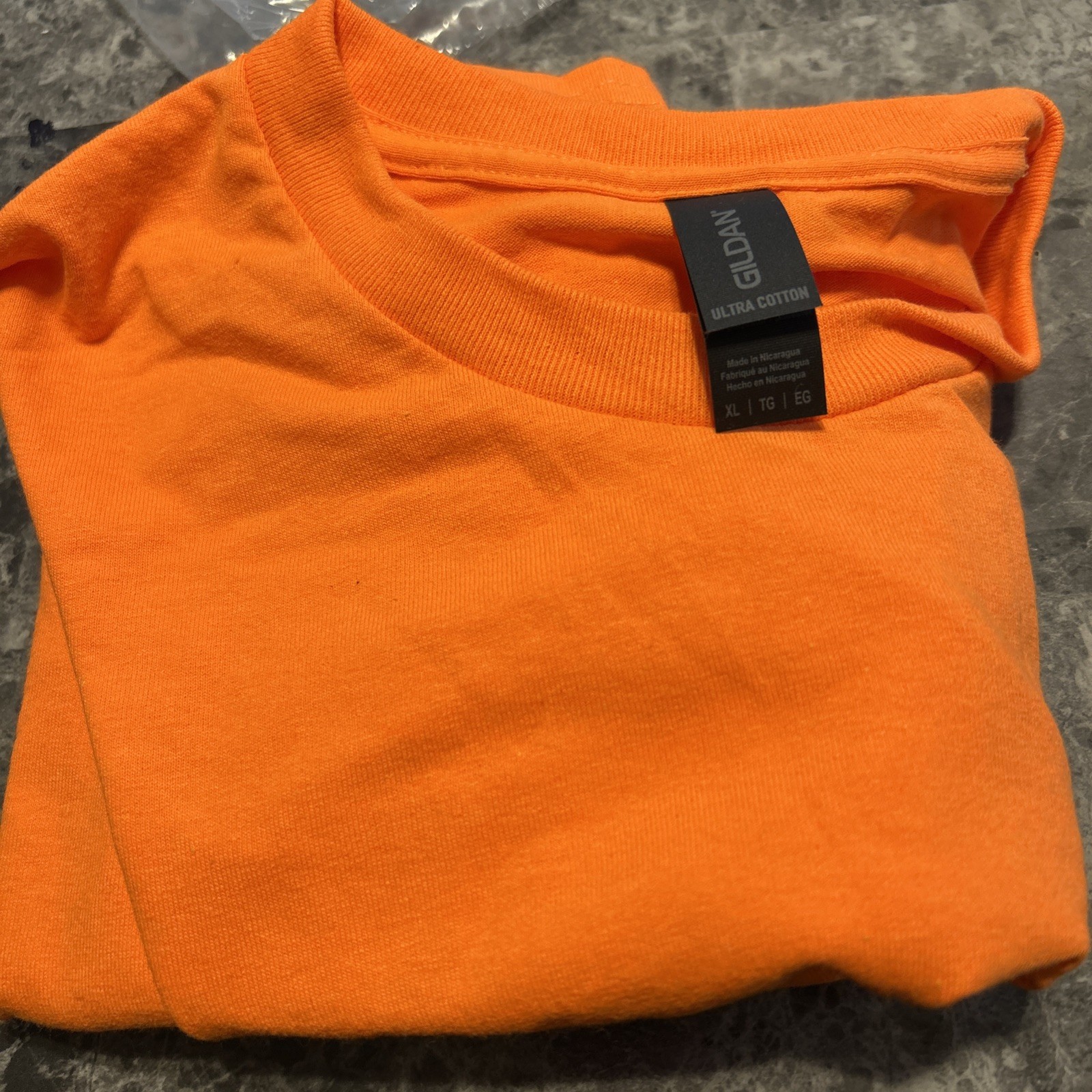 Gildan Mens 50/50 USA Cotton/Polyester Plain Short Sleeves T-Shirt orange. 0