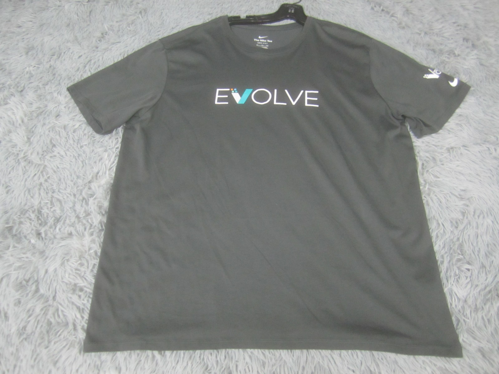 Nike Shirt Mens 2XL Gray EVOLVE Short Sleeve Dri-Fit Crew Neck Athletic