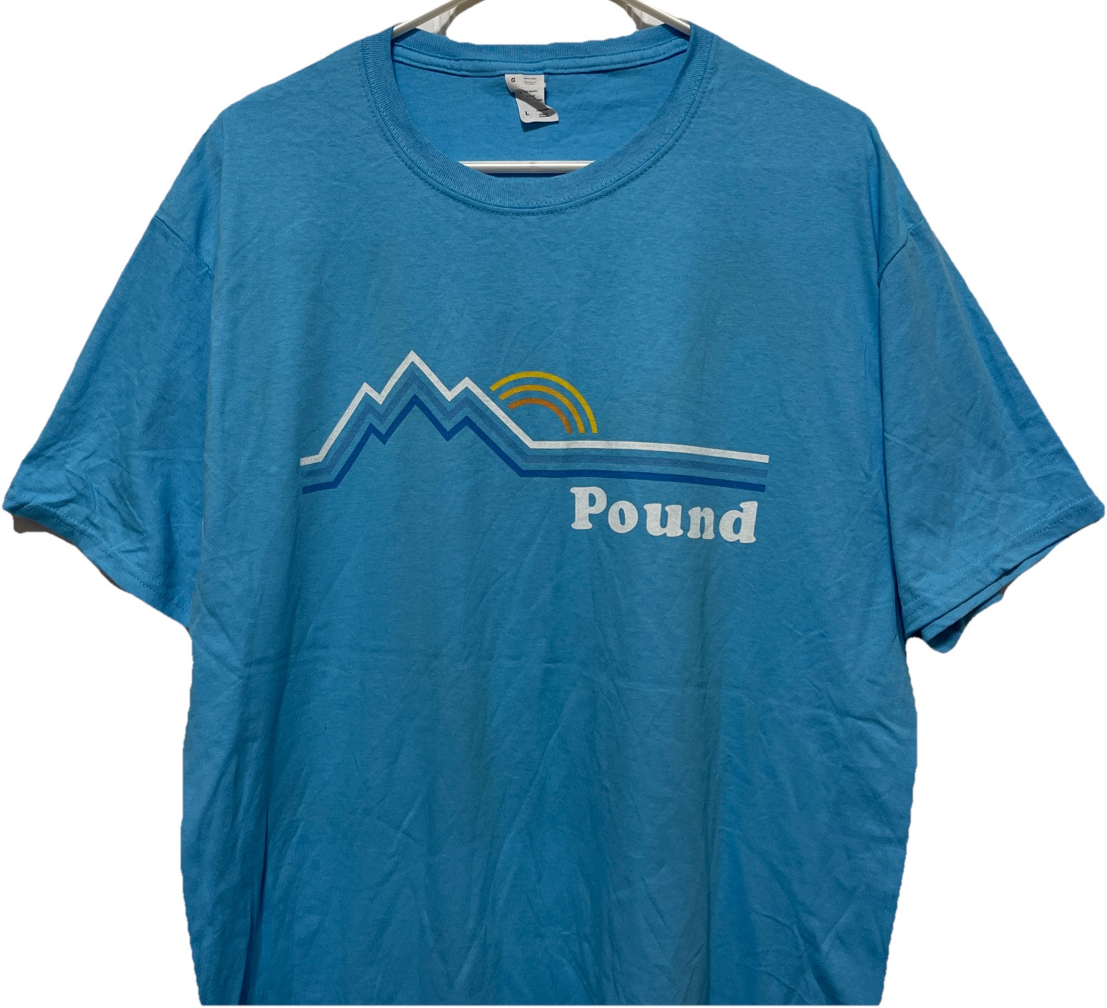 Pound Men’s Aquatic Blue T-Shirt Size Large