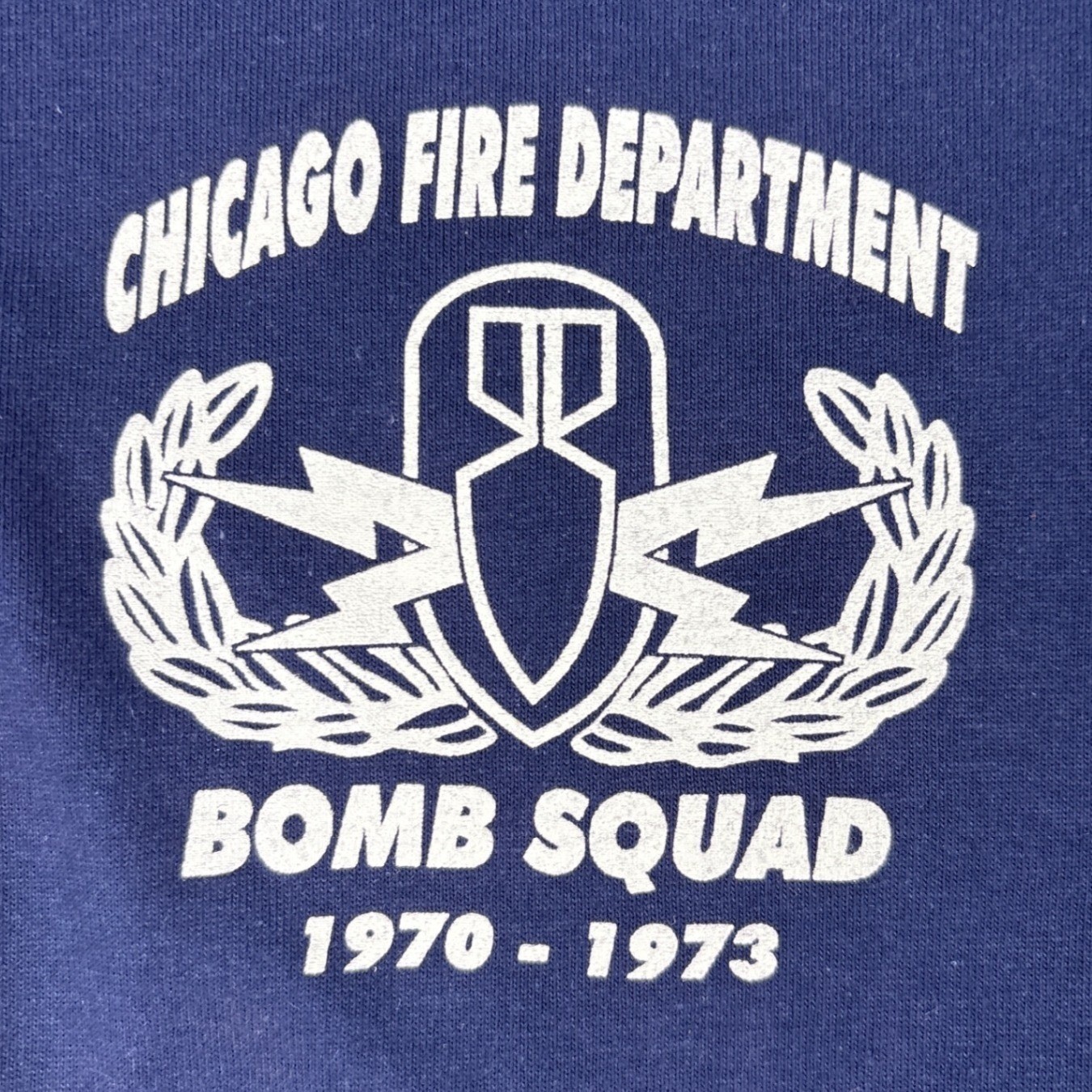 Fruit of the Loom Collectable Fire Department Bomb Squad Navy Graphic T-Shirt XL
