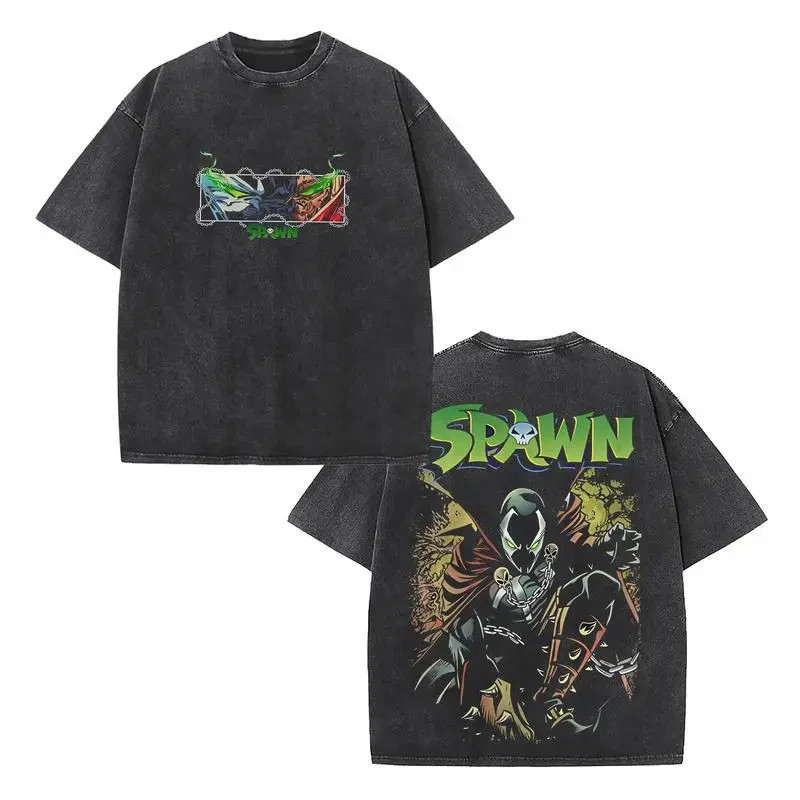 Retro Spawn (Al Simmons) “Comic Panel” Double-Sided Vintage Washed T-Shirt
