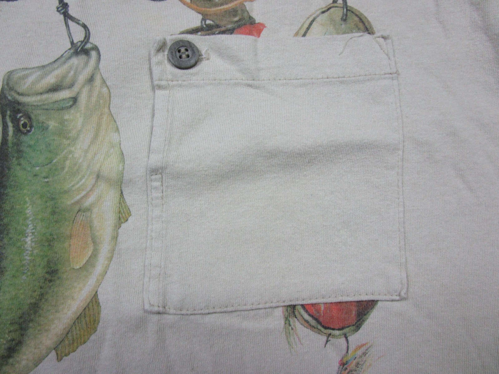 Vintage Fishing Pocket T Shirt (L) Men’s Annapolis Trading Co. USA Made Outdoors