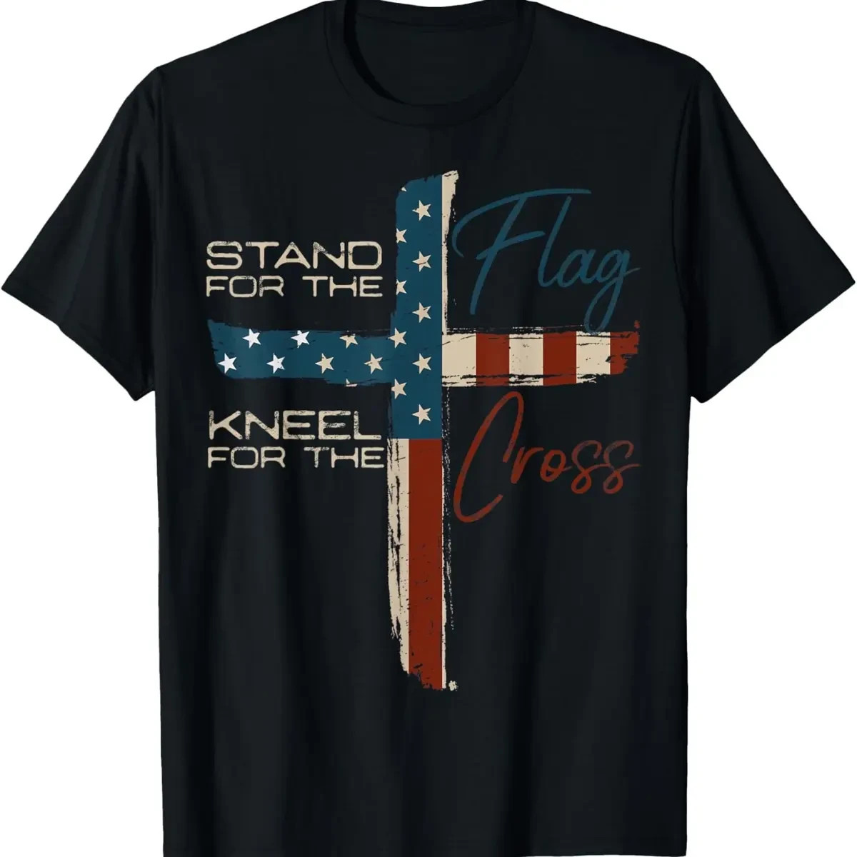 USA Flag Religious Quote 4th of July Christian Faith T-Shirt