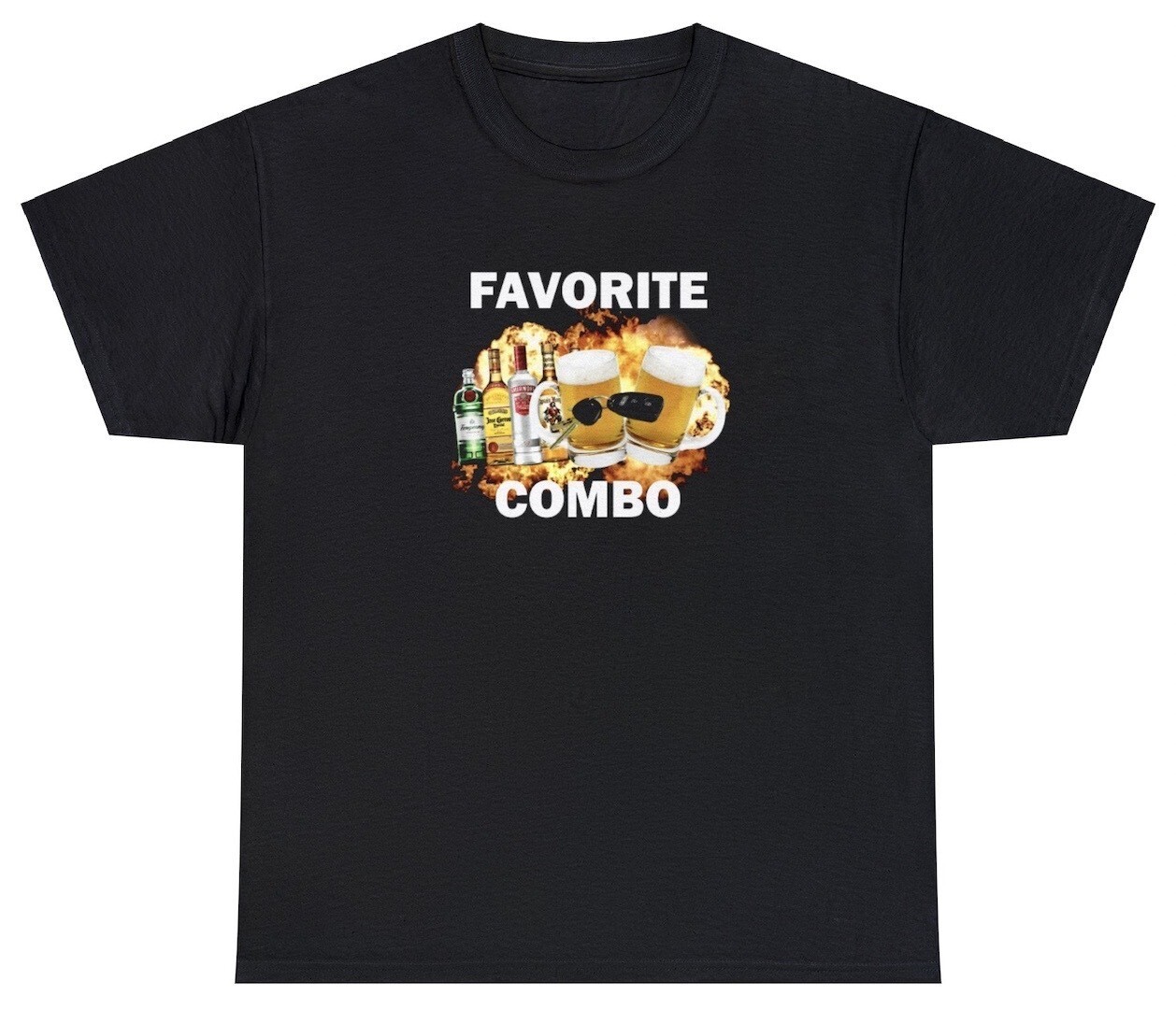 Favorite Combo T Shirt Funny Sarcastic Day Drinking Alcoholic Alcohol Humor Tee
