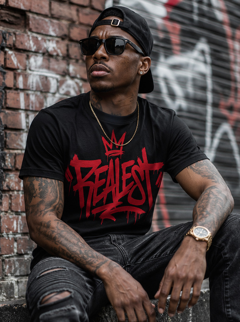 The Realist Sneaker Tee Shirt Streetwear Big & Tall Sm Pro Club Shaka Hip Hop t