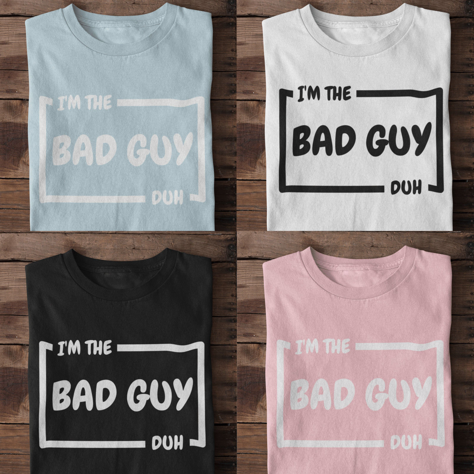 I’m The Bad Guy Duh T-Shirt Music Lyrics Party Shirt Festival Top Christmas Tee
