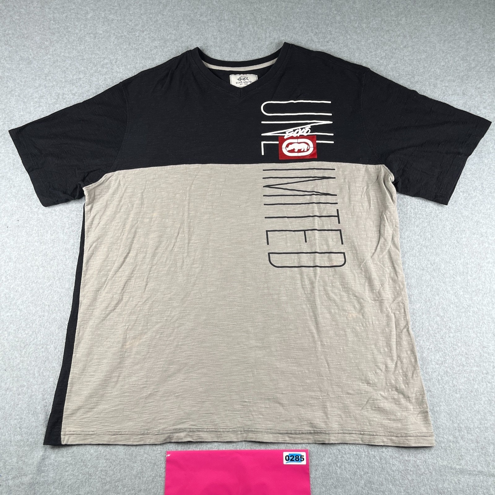 ECKO UNLTD Black Gray 2Tone Gray Black 3XB T Shirt Mens