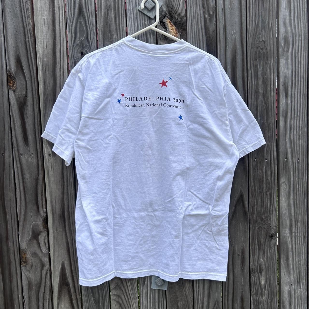 Vintage 00s George W. Bush campaign promotional white cotton tee