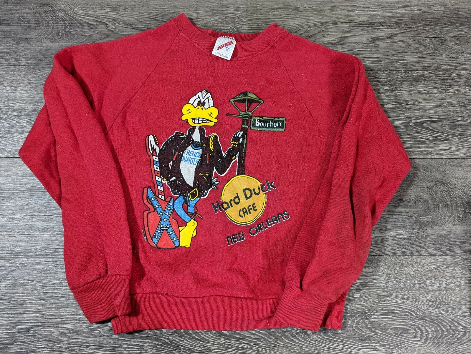 Vintage 80’s Hard Duck Cafe New Orleans French Quarter Youth Sweatshirt 10-12