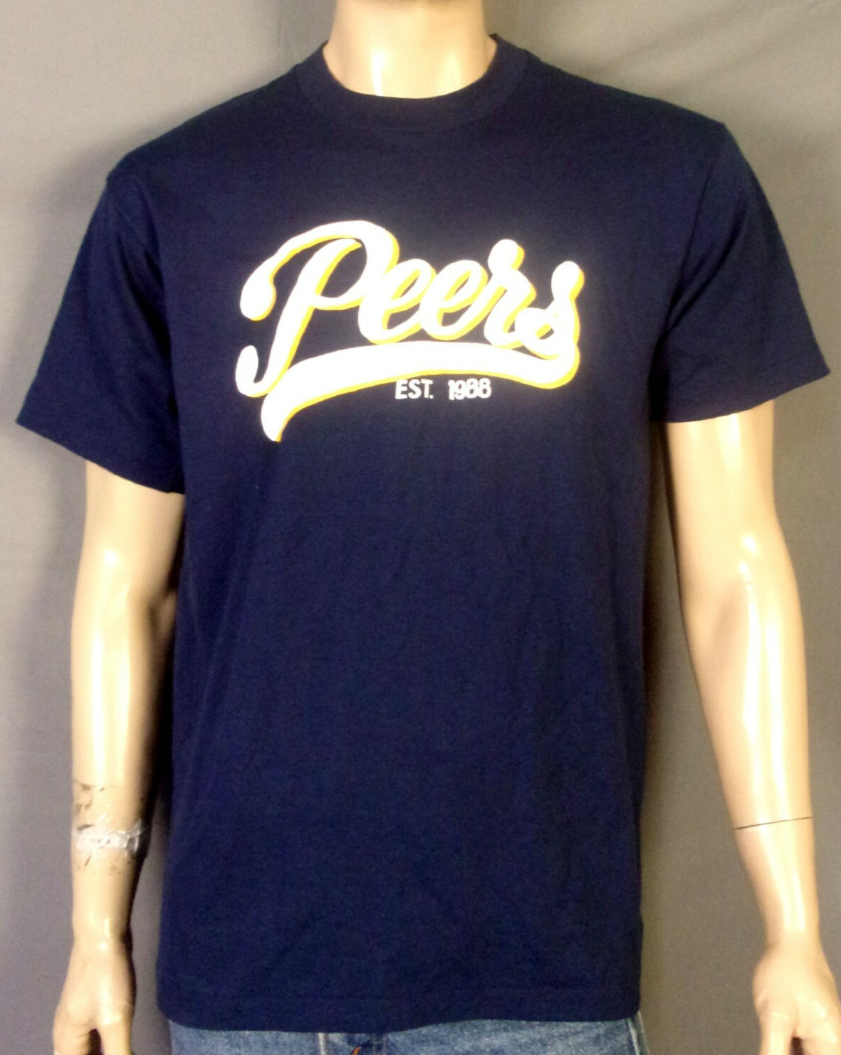 vintage 80s 90s single stitch Peers Est. 1988 T-Shirt retro FOTL Best sz L
