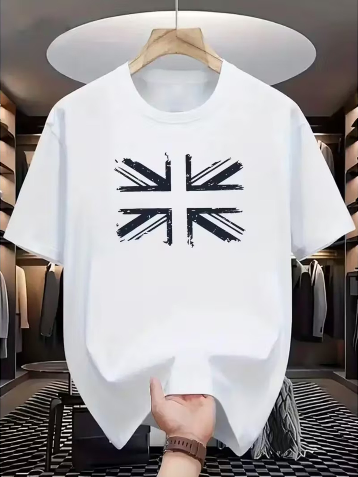 Summer New Trendy Brand Printed Short Sleeve Men’s Top