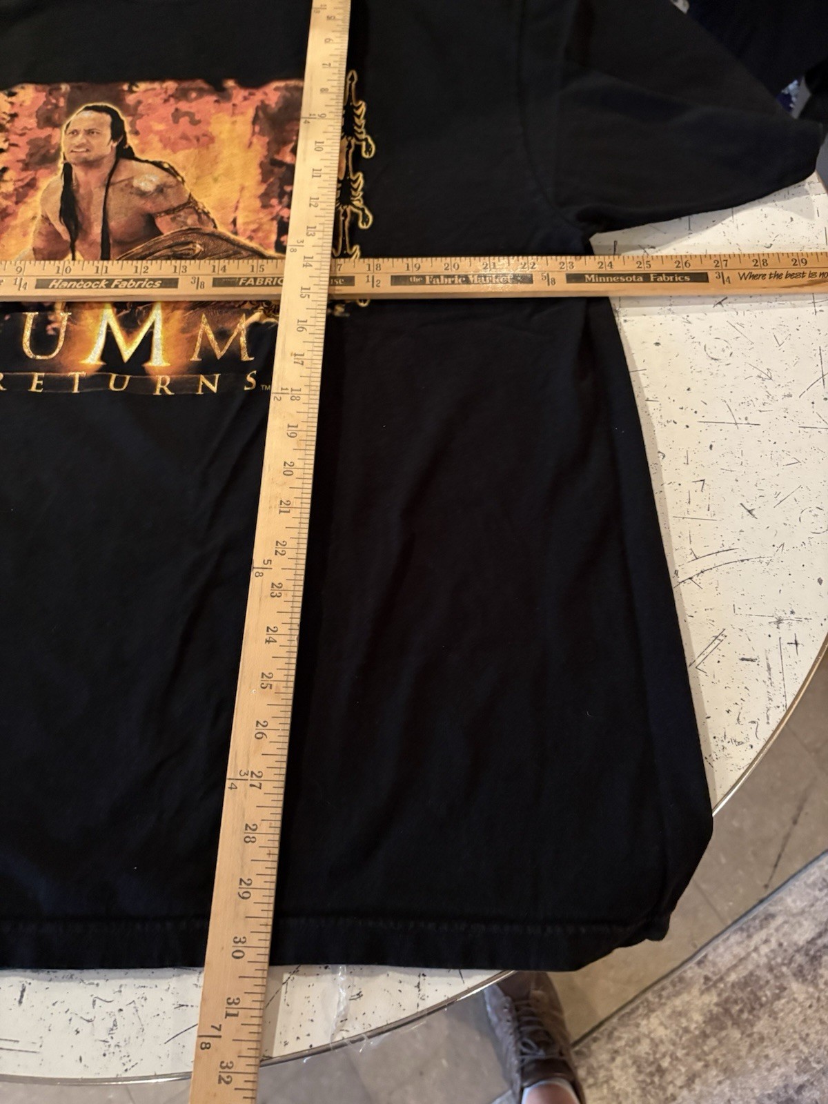 Vintage 2001 The Mummy Returns Rock Dwayne Johnson Movie Promo Shirt Men’s XL