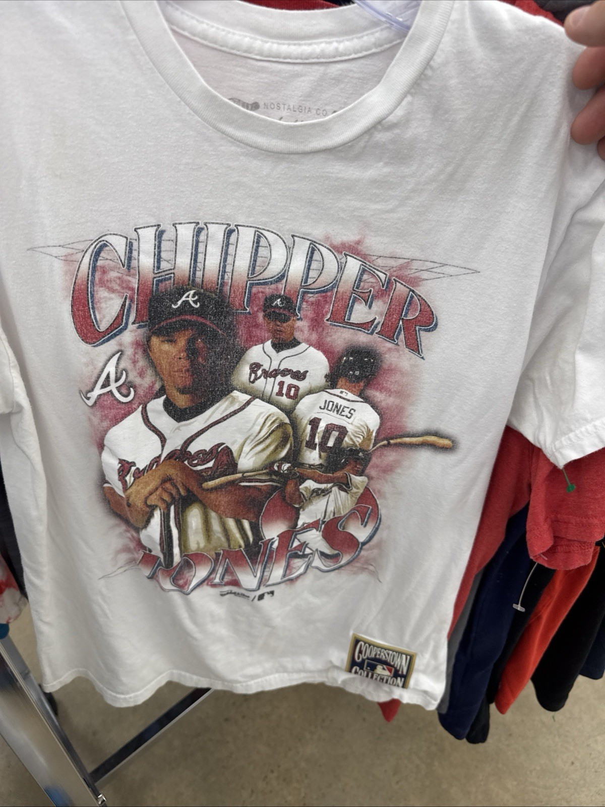 NWT Chipper Jones Atlanta Braves Mitchell and Ness Shirt Size Medium