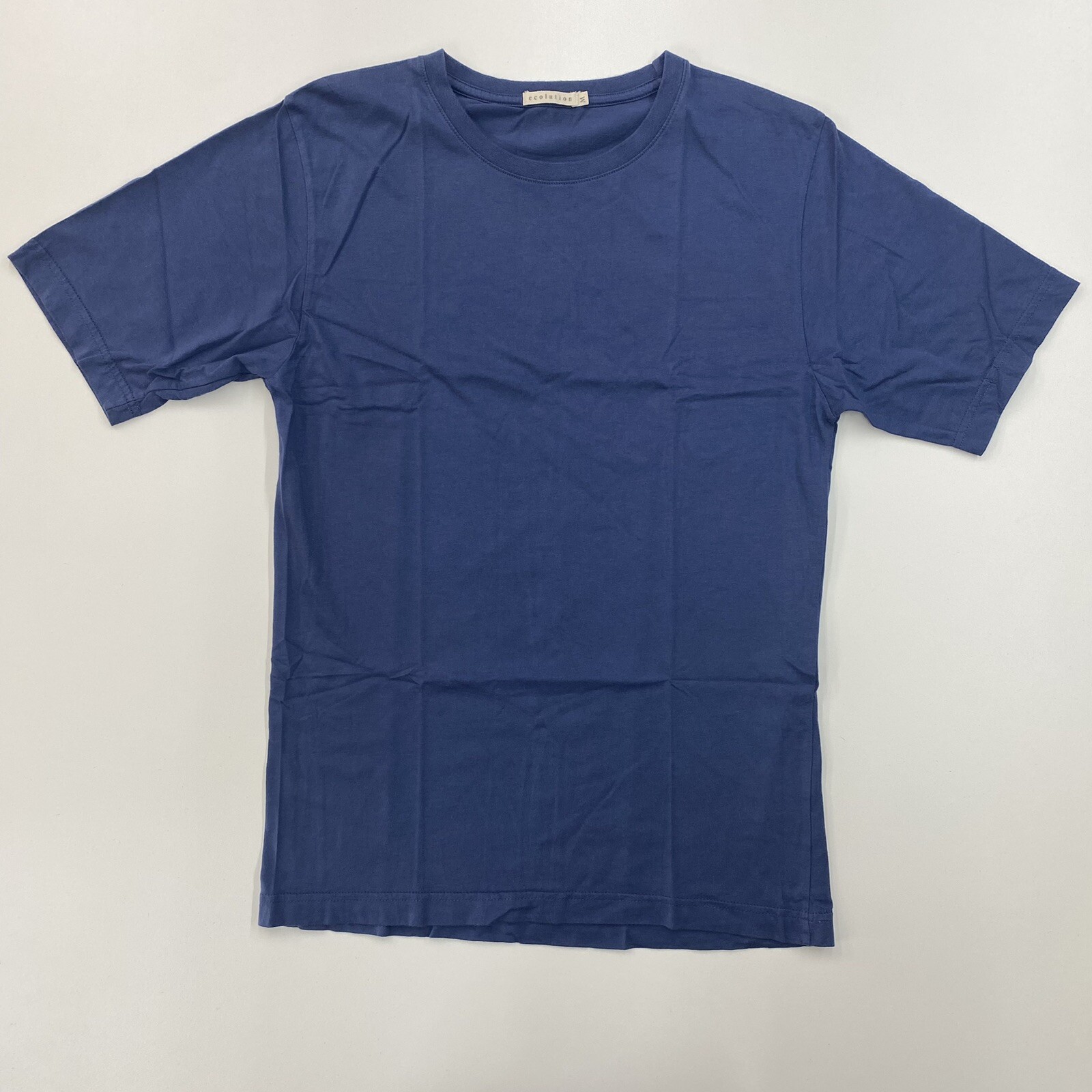 Ecolution Mens Medium Crew Neck T Shirt Blue 100% Organic Cotton