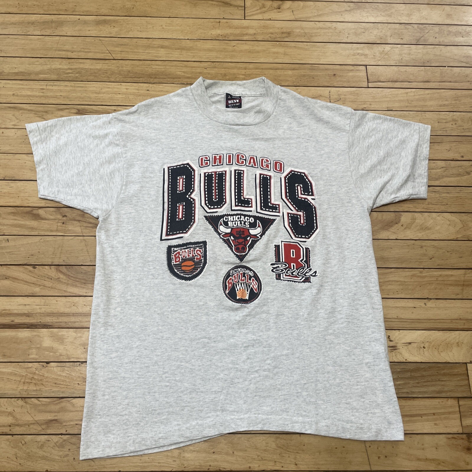 Vintage 90s Single Stitch Shirt Men L Chicago Bulls NBA Basketball USA Graphic L