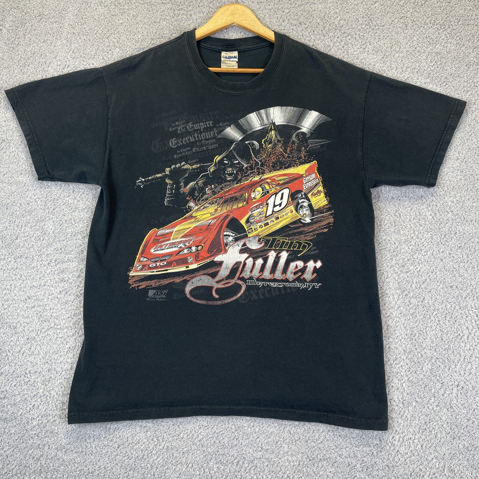 Dirt Track Racing T-Shirt Tim Fuller #19 Men’s Large Double Sided
