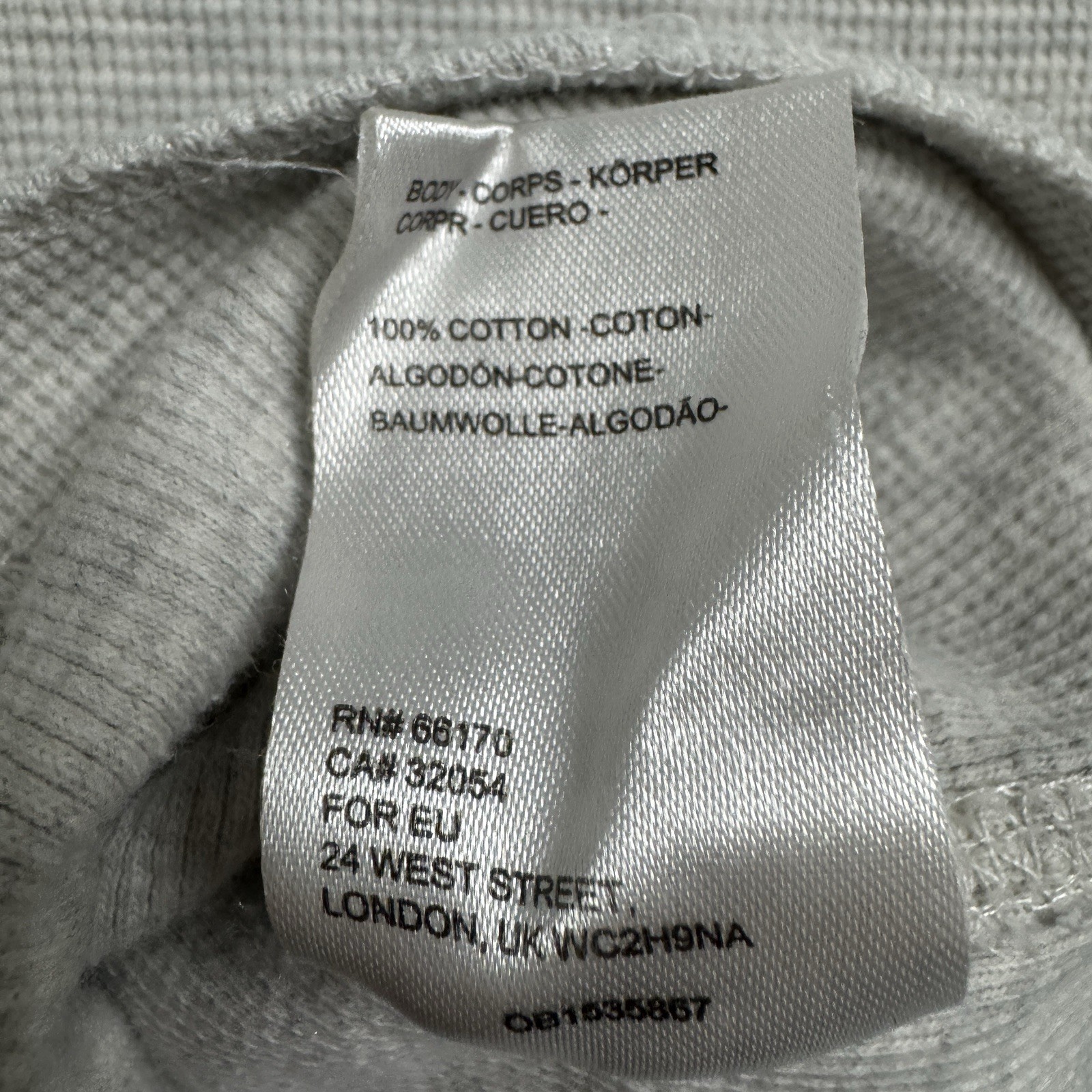Standard Cloth Shirt Mens Large Gray Thermal Waffle Raglan Crew Neck Casual