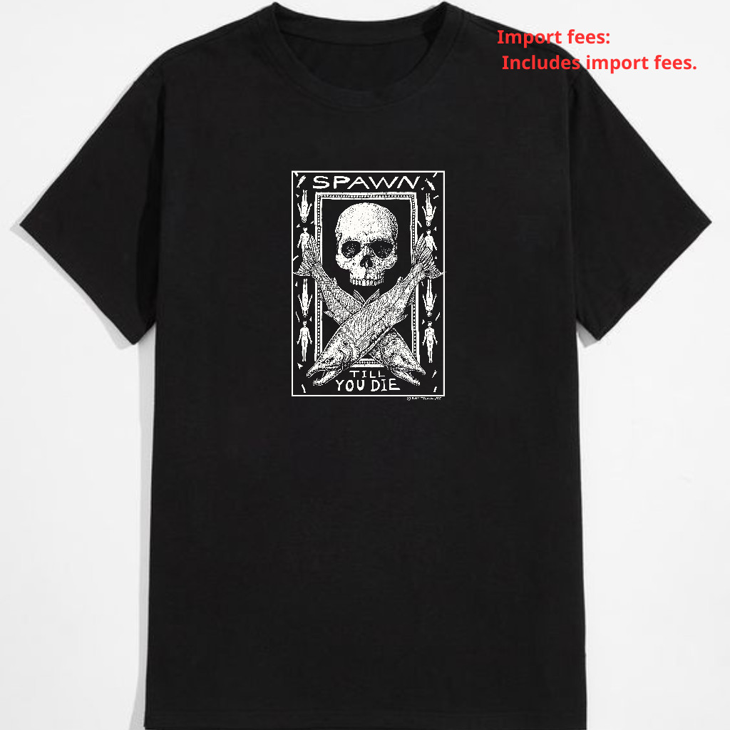 Vintage 80s Spawn Till You Die Ray Troll T-Shirt Rare Artwork Streetwear