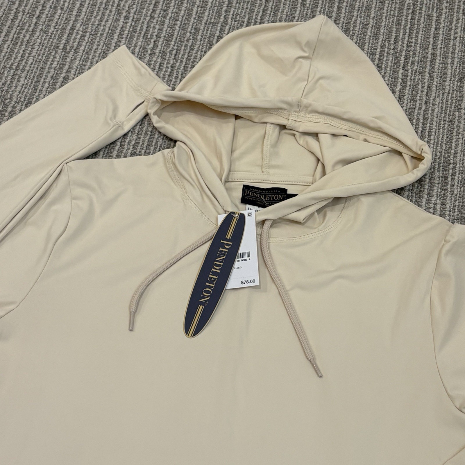NWT SURF PENDLETON Hooded Rash Guard Long Sleeve Hoodie Swim Men’s S UPF 50+ $78