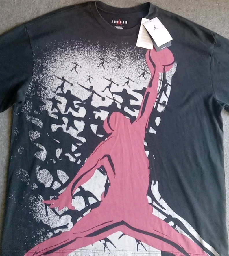 Nike Air Jordan T Shirt Men’s L Black Graphic Oversized Reissue HQ8982-010