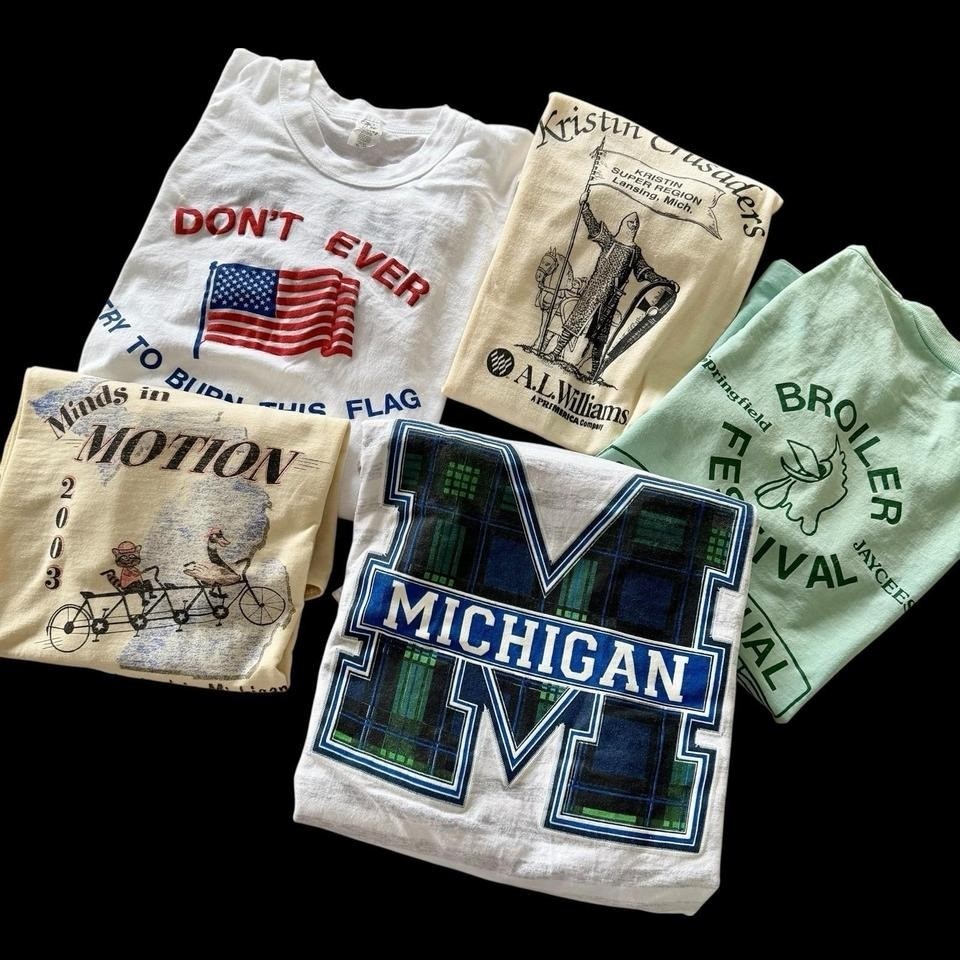 Vintage 80’s 90’s Bundle Of 6 Michigan T-shirts Assorted Sizes