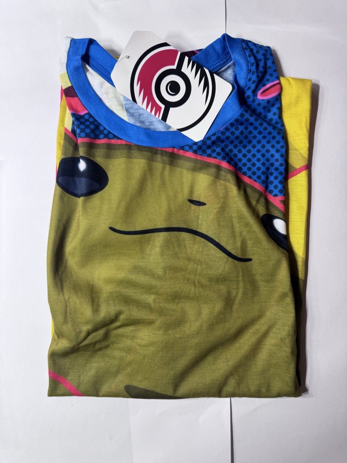 Men’s Pikachu Pokémon All-Over Graphic Print Crew Neck Jersey Tee L