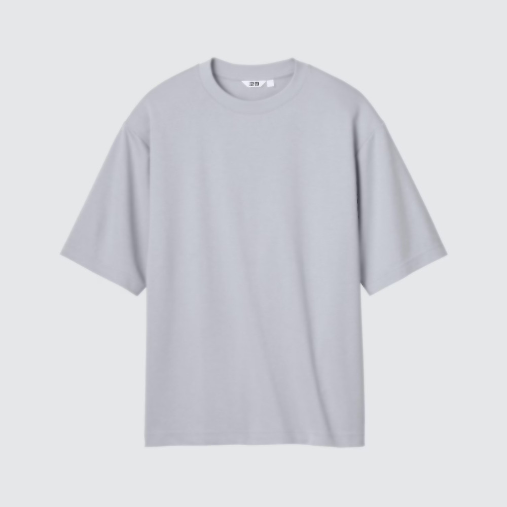 UNIQLO U AIRism Cotton Oversized Crew Neck Half-Sleeve T-Shirt XXS-3XL