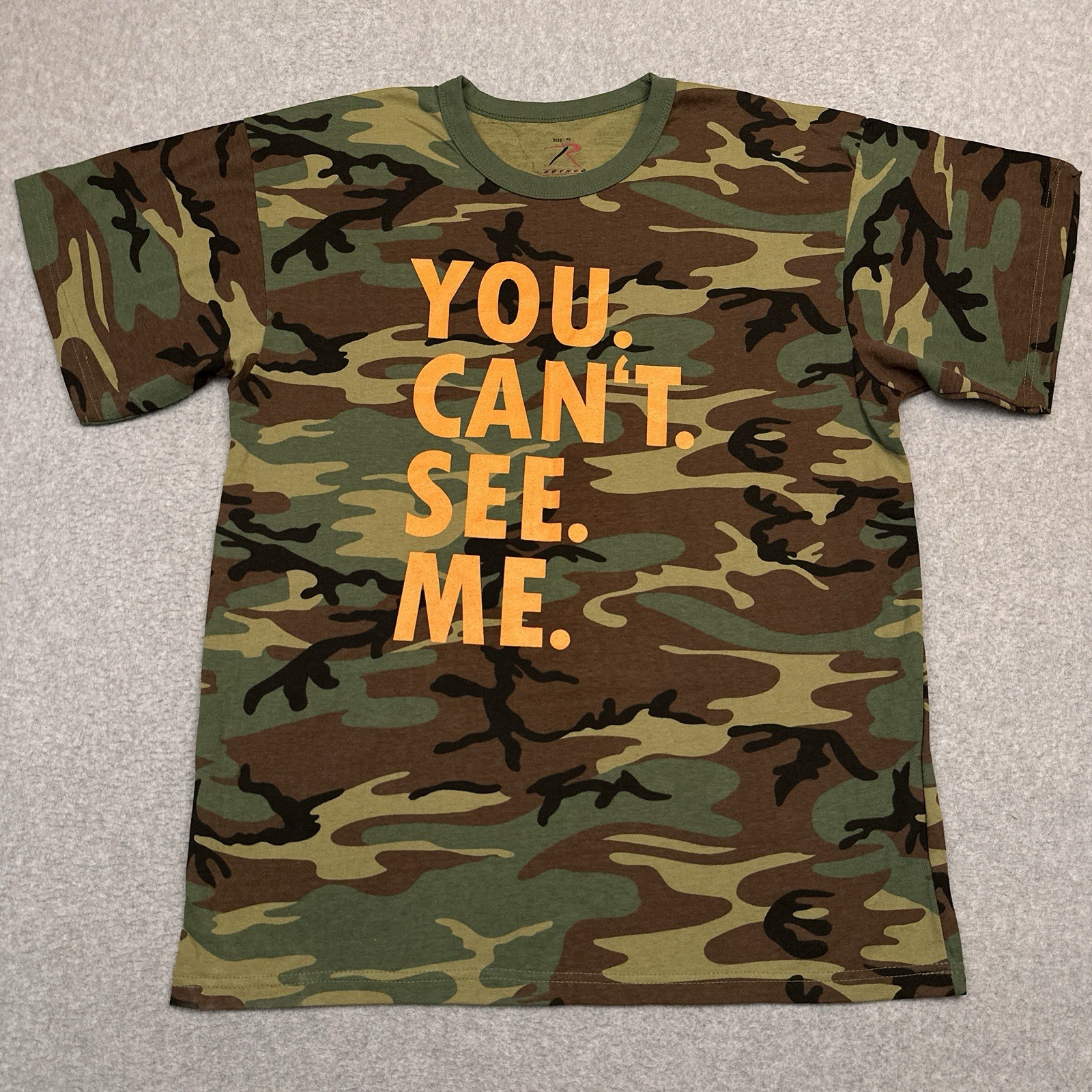 Rothco John Cena You Cant See Me Camo T-Shirt Mens XL Crewneck WWE Graphic Tee
