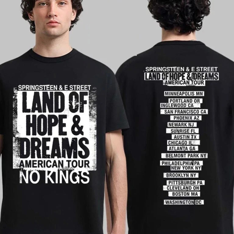 Bruce Springsteen And E Street Land Of Hope And Dreams American Tour 2026 Tee
