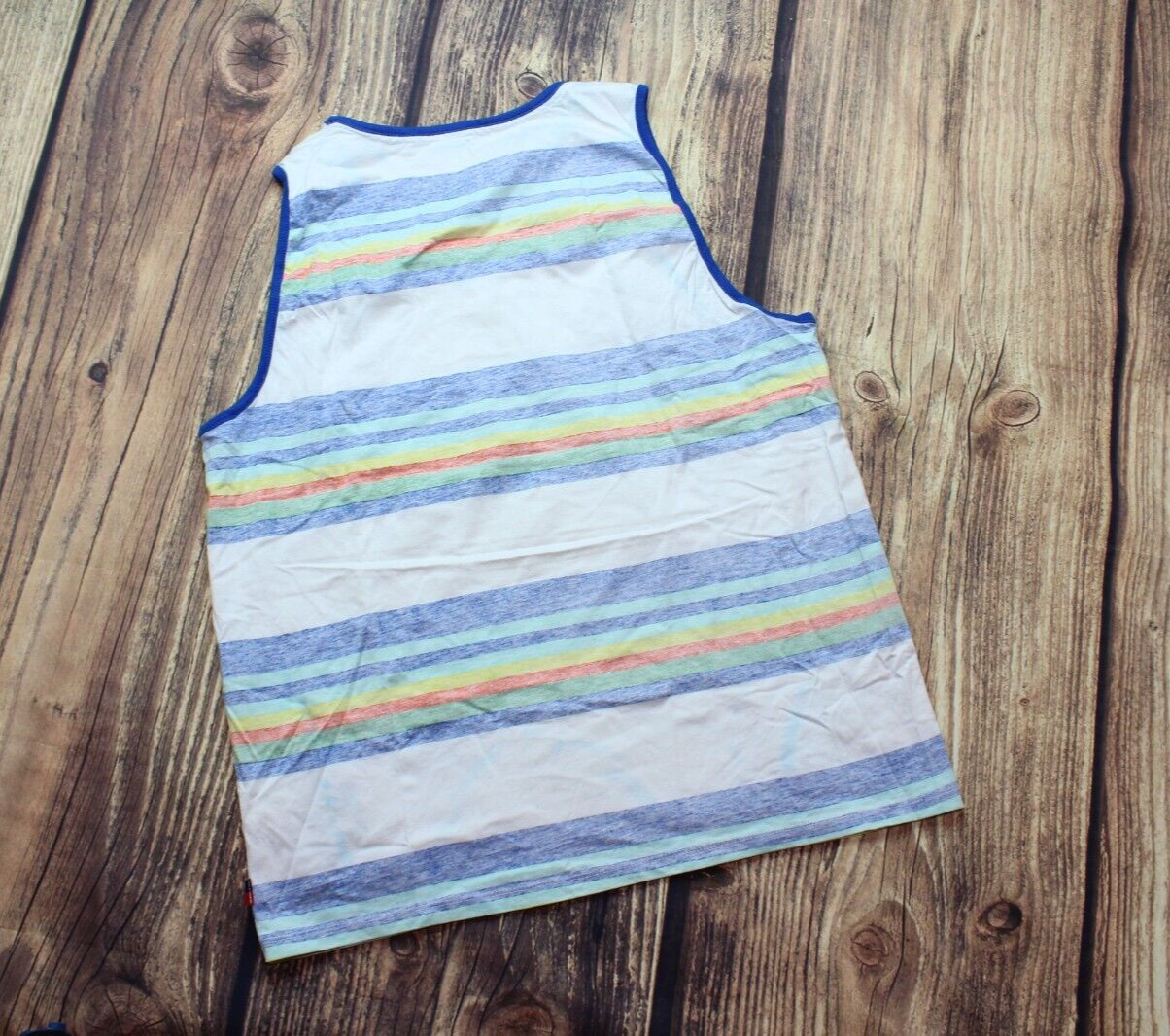 TOMMY HILFIGER ~INSIDE-OUT~ STRIPED ~FLAG LOGO~ TANK TOP ~L~ basic/patta/kith/og