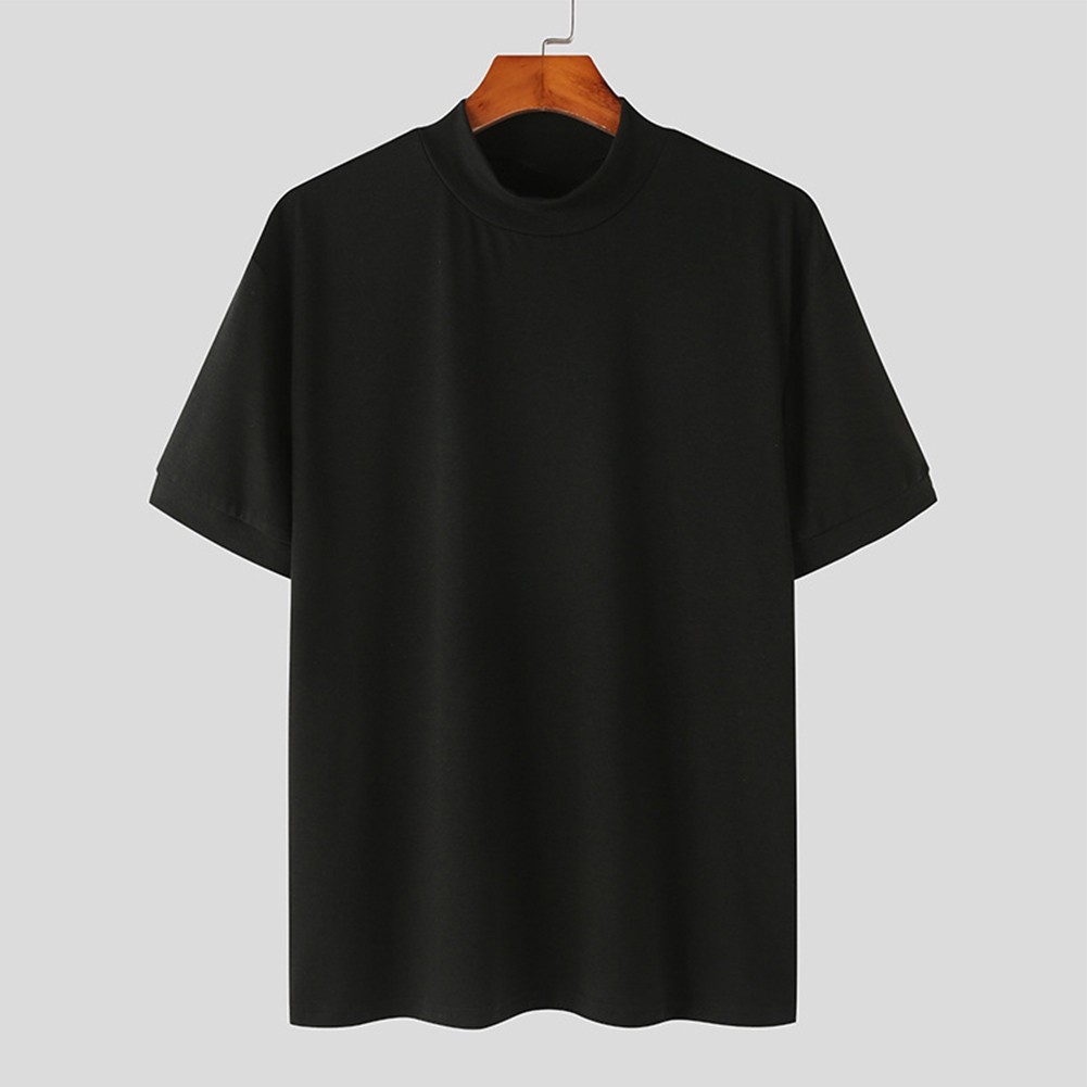 Cozy Men’s Undershirt Half Turtleneck Tee Top for Casual and Formal Events