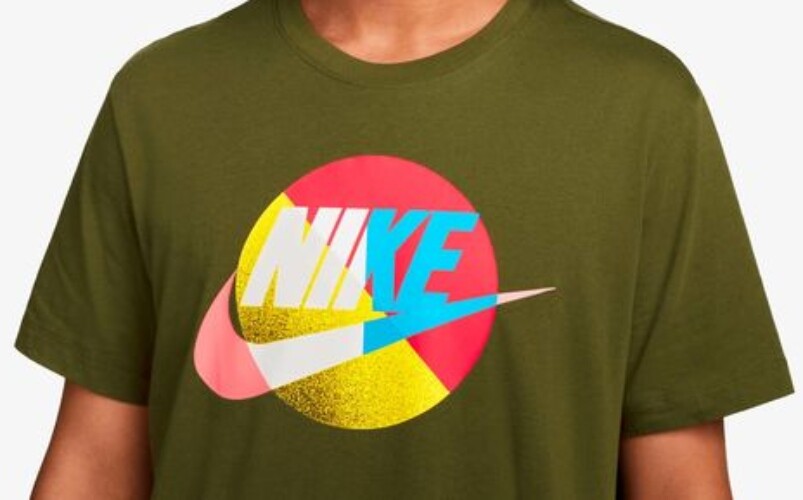 AUTHENTIC NIKE NSW MULTICOLOR LOGO PRINT T-SHIRT DX2001-326