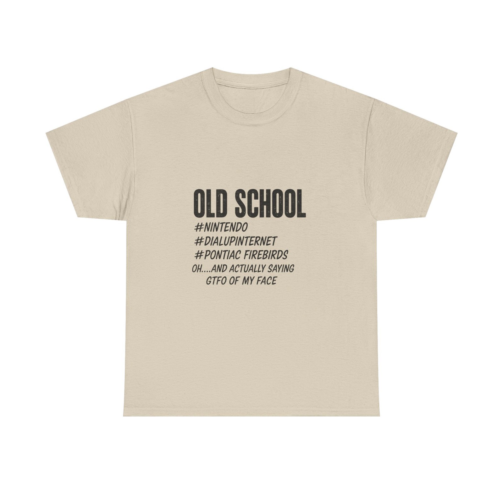 Old School dial up Pontiac Firebird funny graphic t shirt S-5xl