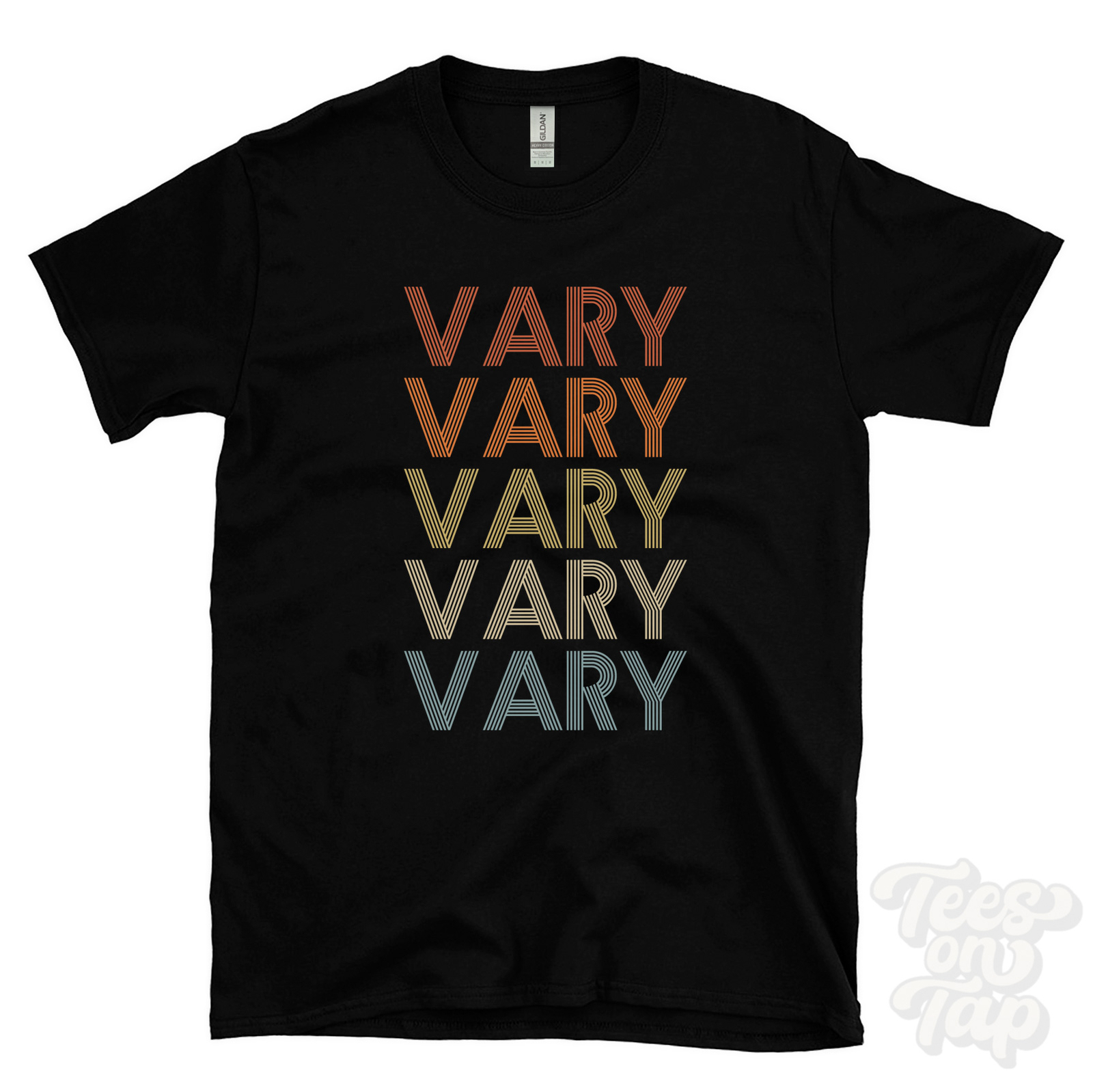 VARY REPEATED RETRO STYLE T-SHIRT mens & womens novelty cool name gift