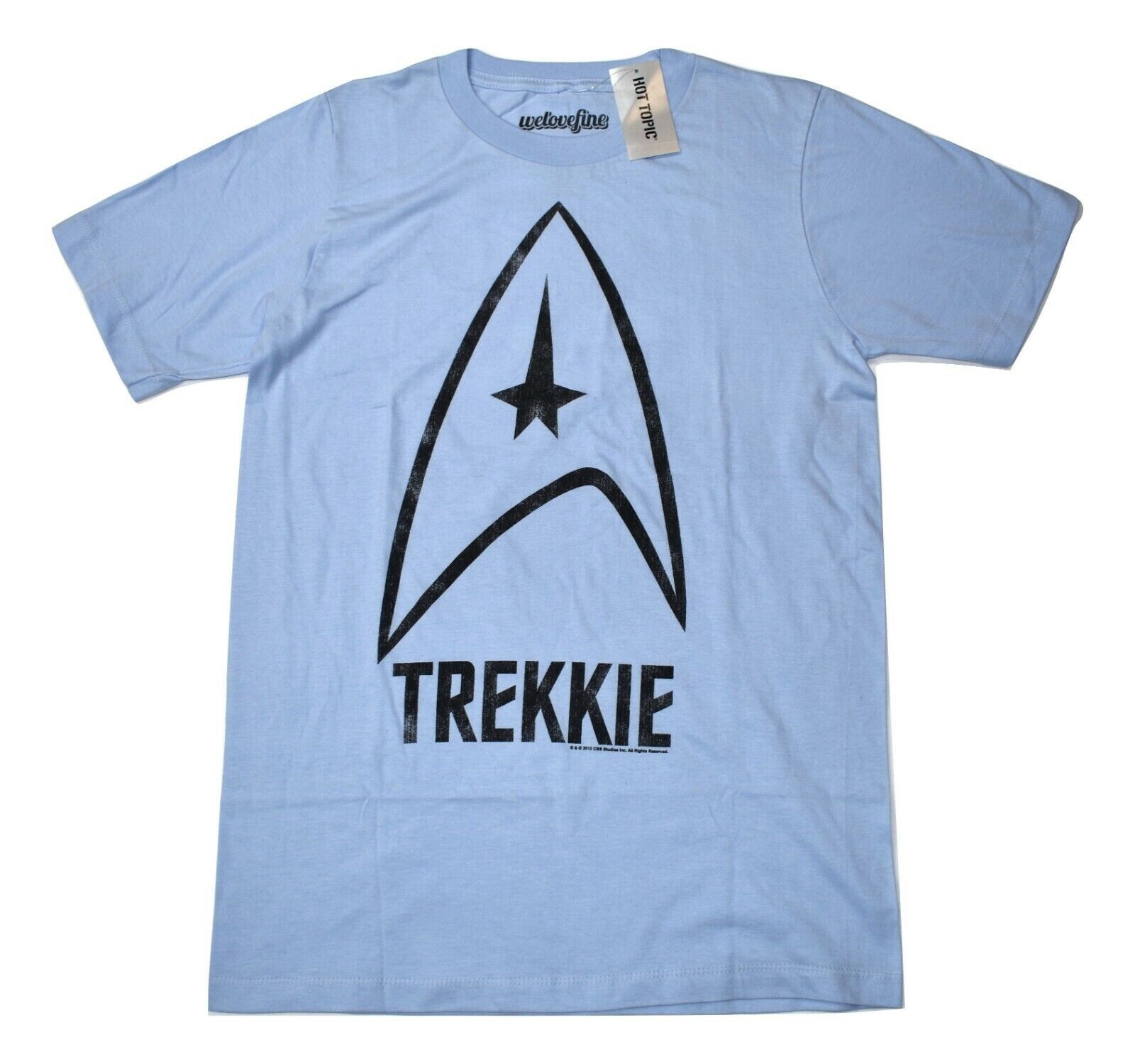 Star Trek Mens Trekkie Light Blue Shirt NWT Small