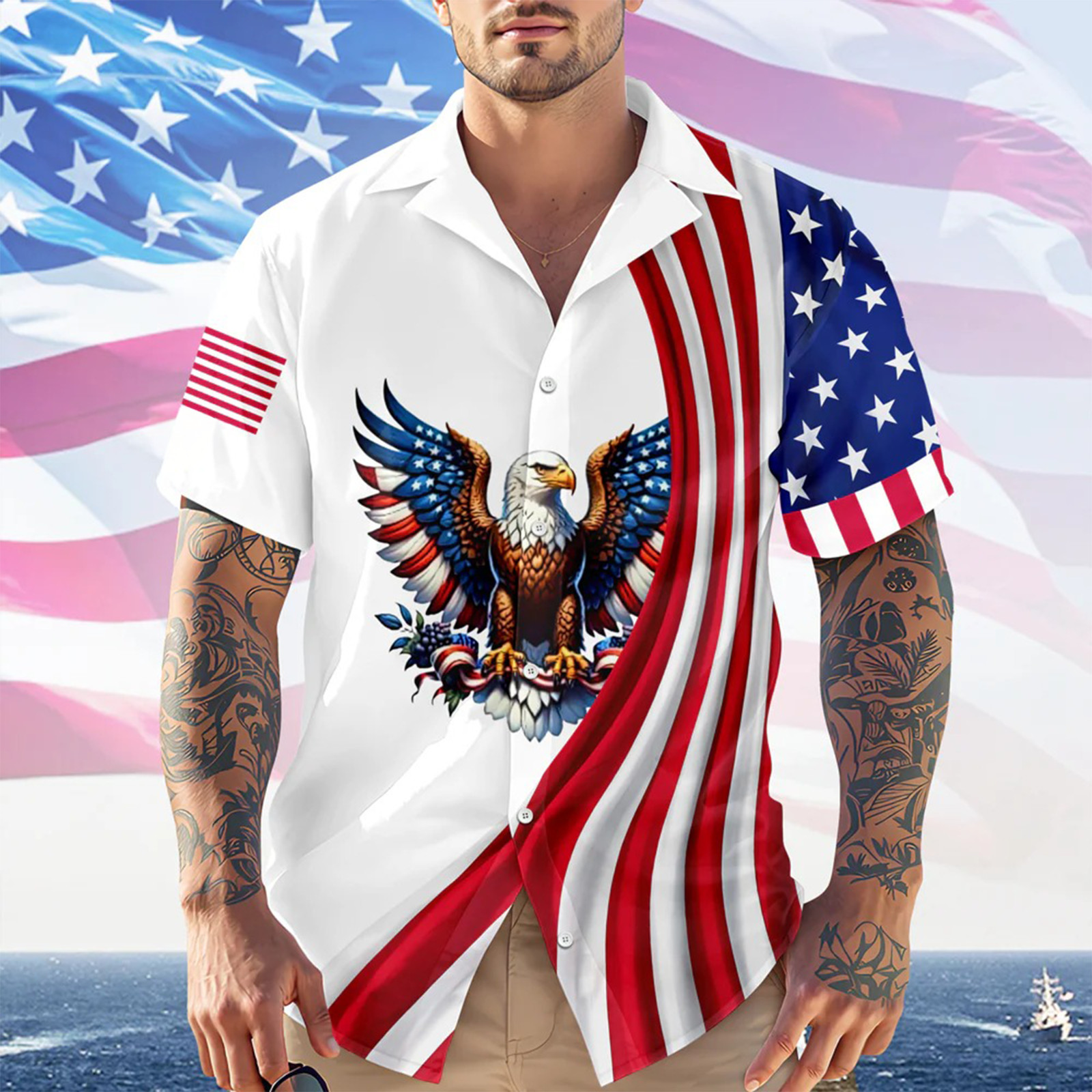America 250th Anniversary Hawaiian Shirt, 250 Years Of Freedom Button Shirt
