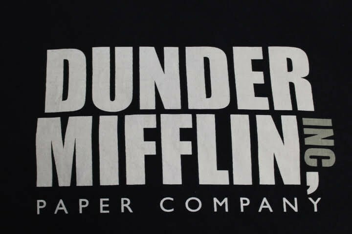 Dunder Mifflin Inc Paper Company Sz Small Old Navy Black Adult Tshirt The Office