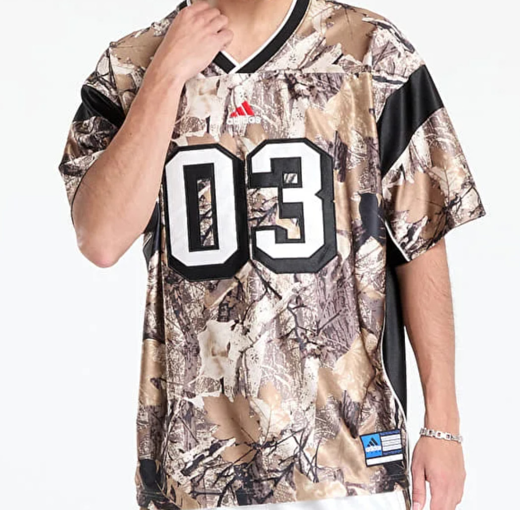 NEW MENS ADIDAS ORIGINALS CAMO 3 STRIPES TREFOIL JERSEY SHIRT ~ LARGE #KD6250