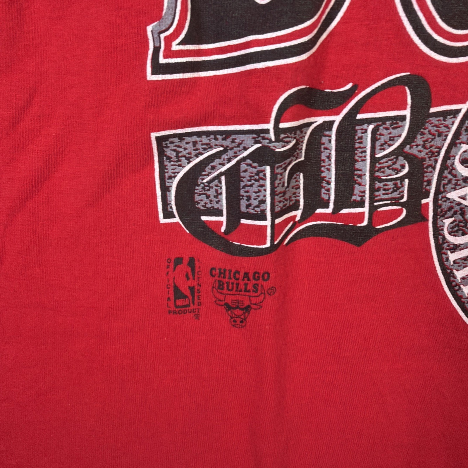 Vintage Chicago Bulls Shirt Mens Large Red 90s NBA Finals Basketball USA Sports