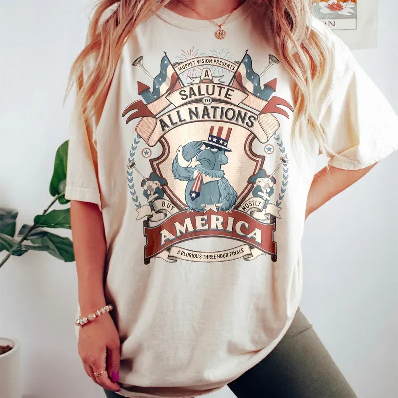 A Salute To All Nations But Mostly Muppets T-Shirt, Sam The Eagle tee