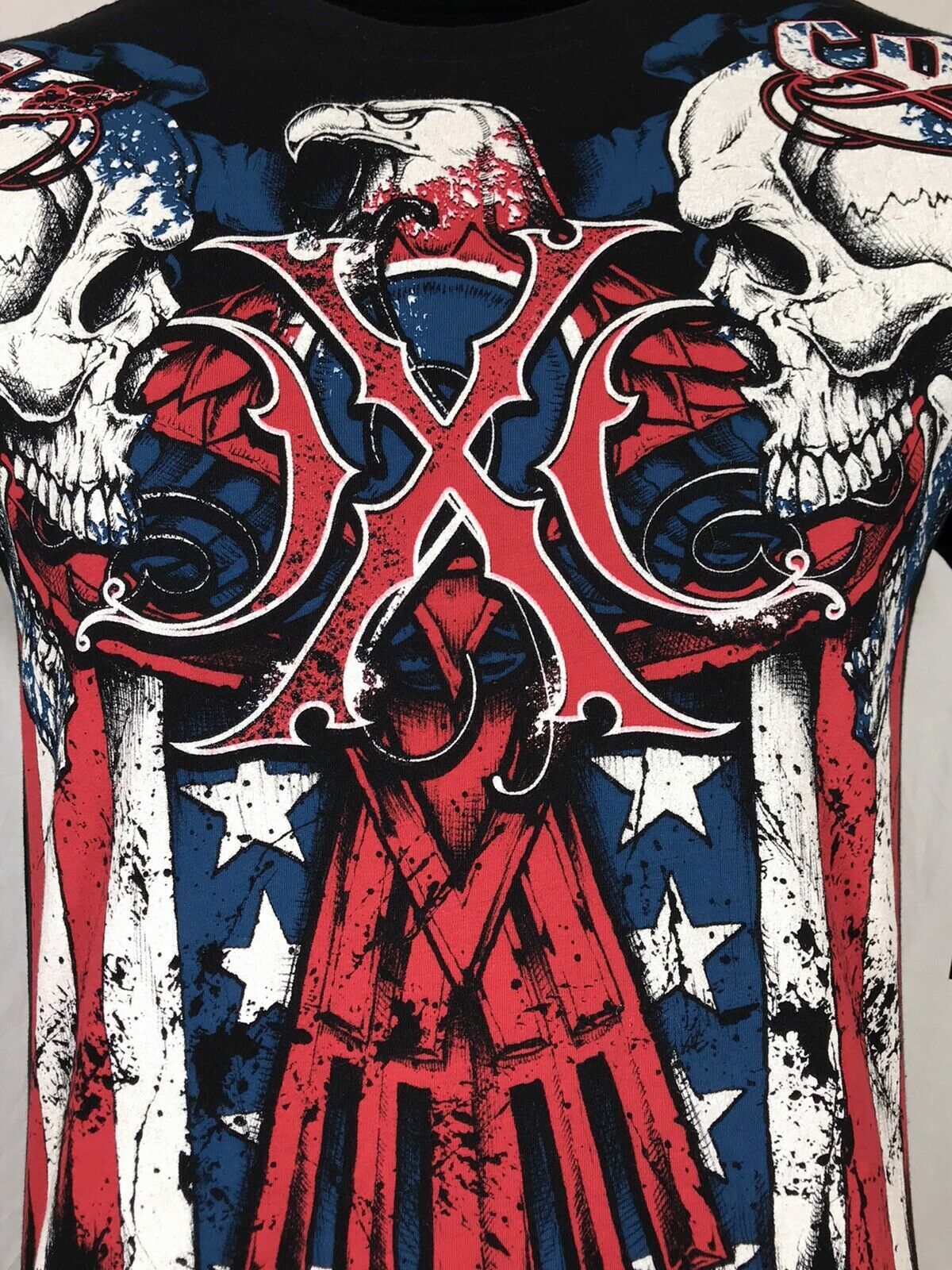 Xtreme Couture Affliction Men’s T-Shirt COUTURE PATRIOT Black Biker S-5XL