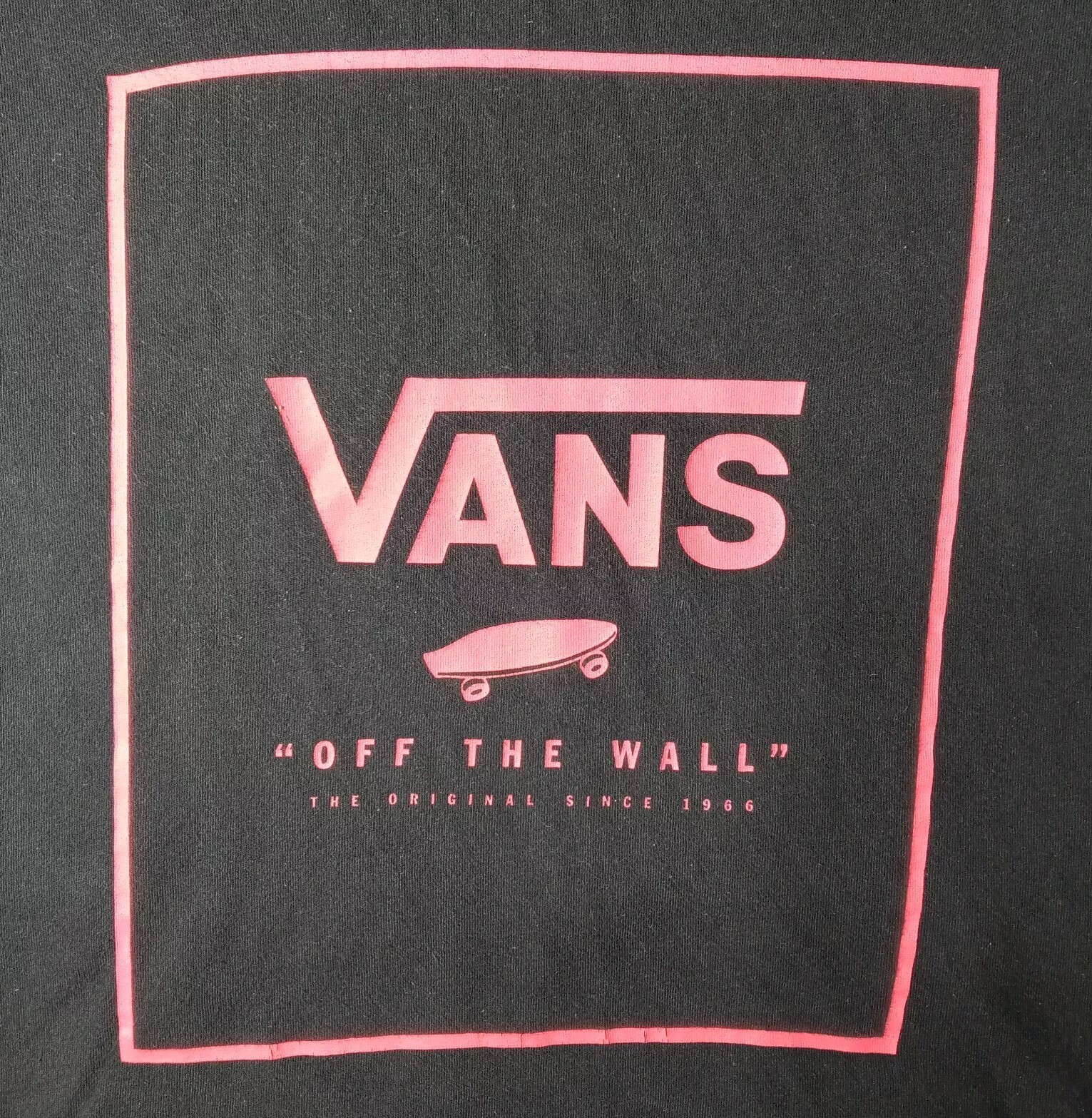 Vans T Shirt S Slim Fit Off The Wall The Original Since 1966 Skater Red Black