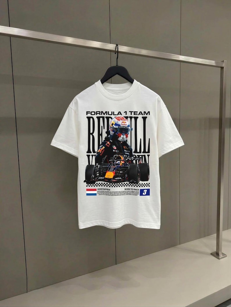 Adult Unisex Vintage Formula 1 Racing Graphic T-Shirt Fan Tee