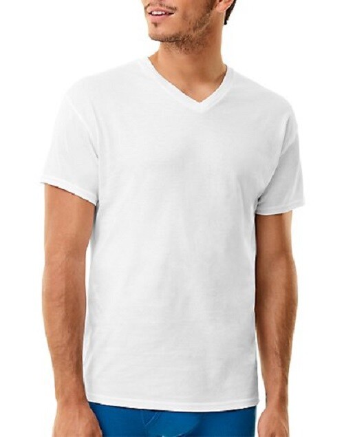 Hanes® Men’s Luxury Essentials White V-Neck Undershirt 3-Pack ” TOP 1 ” YZT2W3