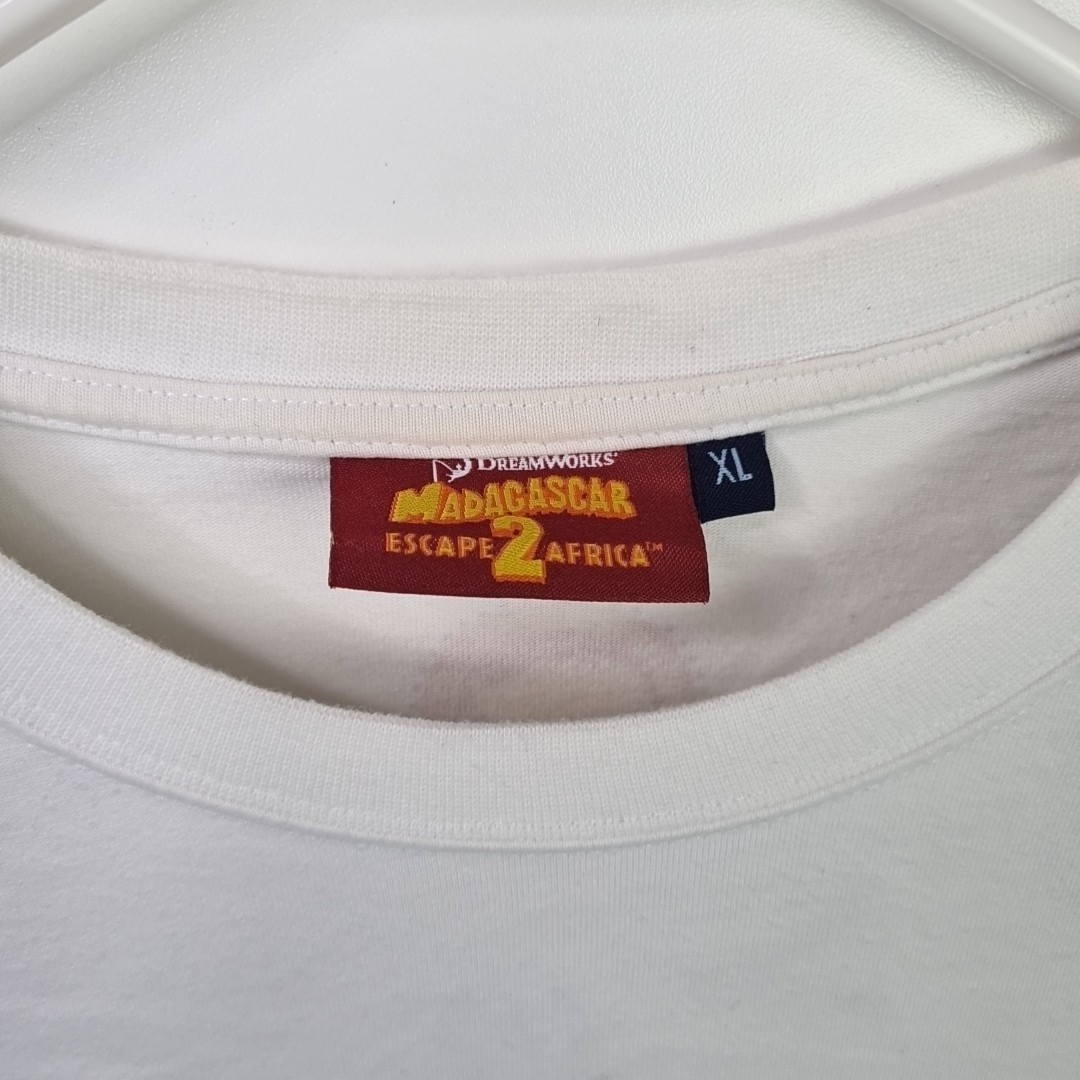 Dreamworks Men’s Classic Madagascar 2 Ocean Park Hong Kong Cotton White Sz XL